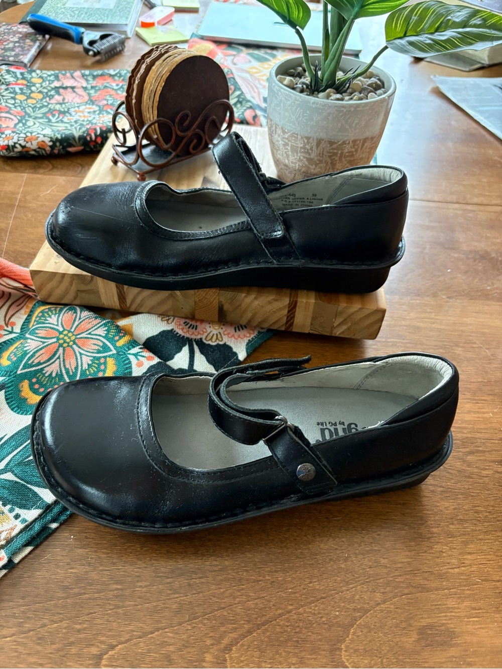 Alegria Black Mary Jane Clogs Women's Shoes